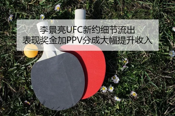 李景亮UFC新约细节流出 表现奖金加PPV分成大幅提升收入